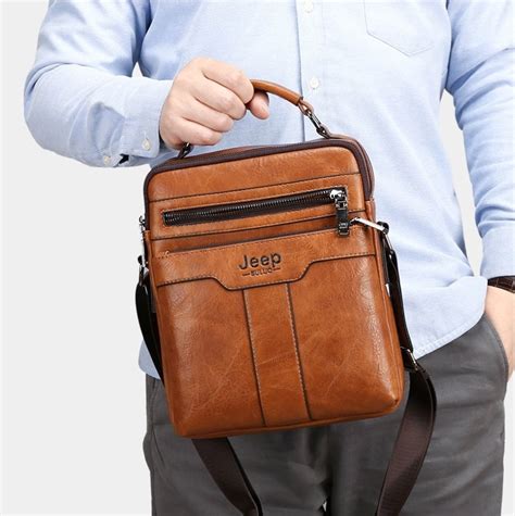 Bolsa JEEP de Couro Bag Masculina 2 Fechos.